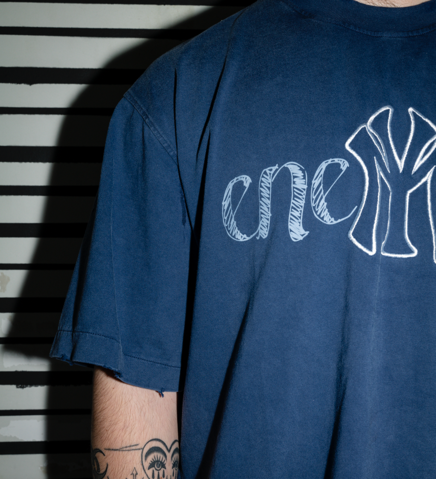 ENEMY TEE NAVY WASHED